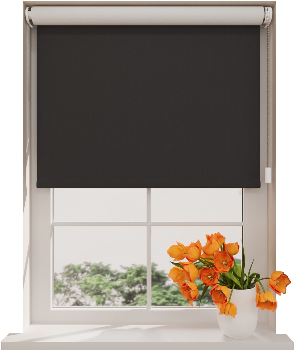 DTCH Elektrisch Rolgordijn Verduisterend - Easy - Black - 140 x 190 cm - Motionblinds CMD-03