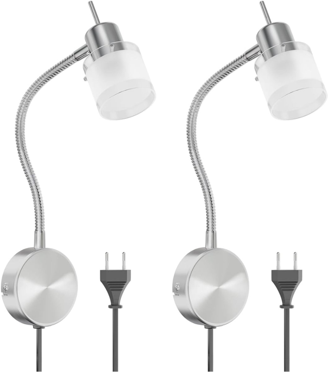 White-Label® Bedlampjes Hoofdbord - Dubbele Leeslampjes - Bedlamp Slaapkamer Volwassenen