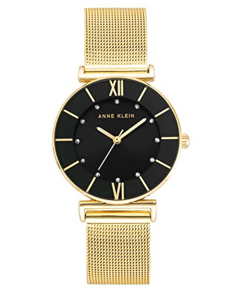Glitter Accent Mesh Bracelet Watch for Women