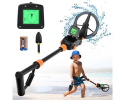 Metaaldetectors - Metaaldetector voor Kinderen - Waterdicht & Lichtgewicht - LCD Scherm - Verstelbaar - Inclusief Batterijen en Schep