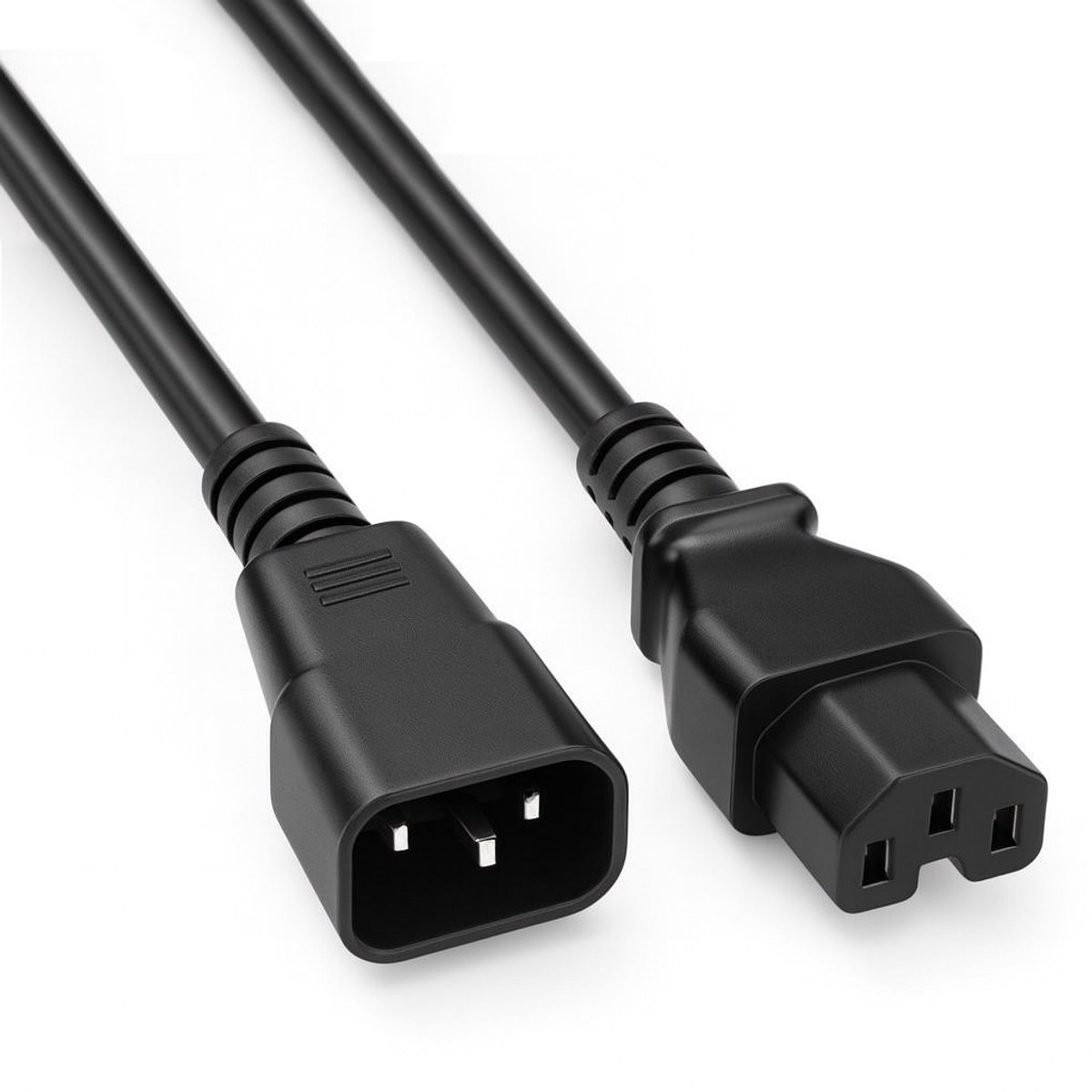 C14 naar C15 apparaatsnoer - 0.5 meter - Zwart - Allteq