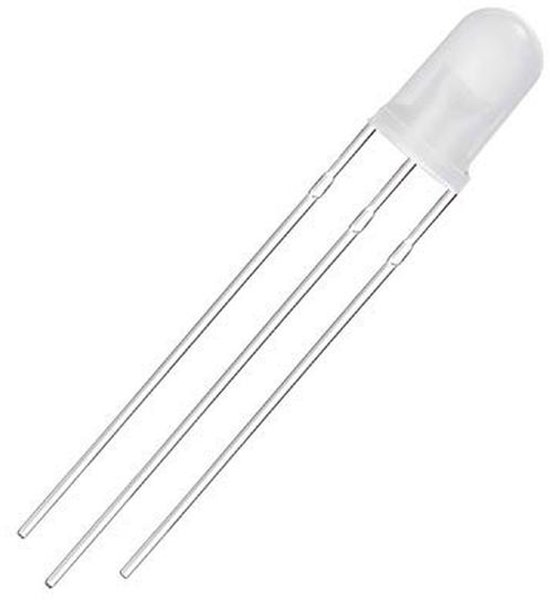 100 stuks 5mm Bicolor Rood & Groen LED Diodes - Diffuse Ronde ...