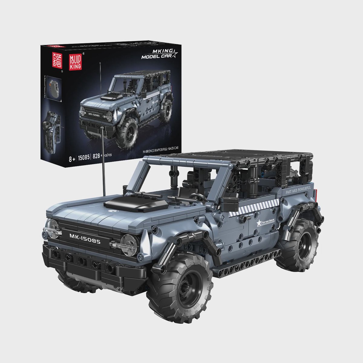 Mouldking 15085 - Ford Bronco - Bouwset - Pull Back Functie - 828 onderdelen - Past op bekende merken