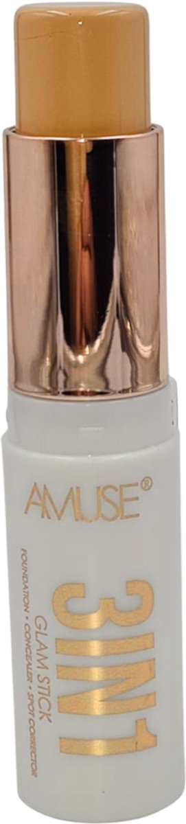 Amuse - 3IN1 Glam Stick - 06 Toast - Foundation - Concealer - Spot Corrector - 10 g