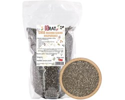 BRAT Natural – Superfoods – Chiazaad 1 kg – Hoog vezelgehalte – Rijk aan omega-3-vetzuren – 100% natuurlijk