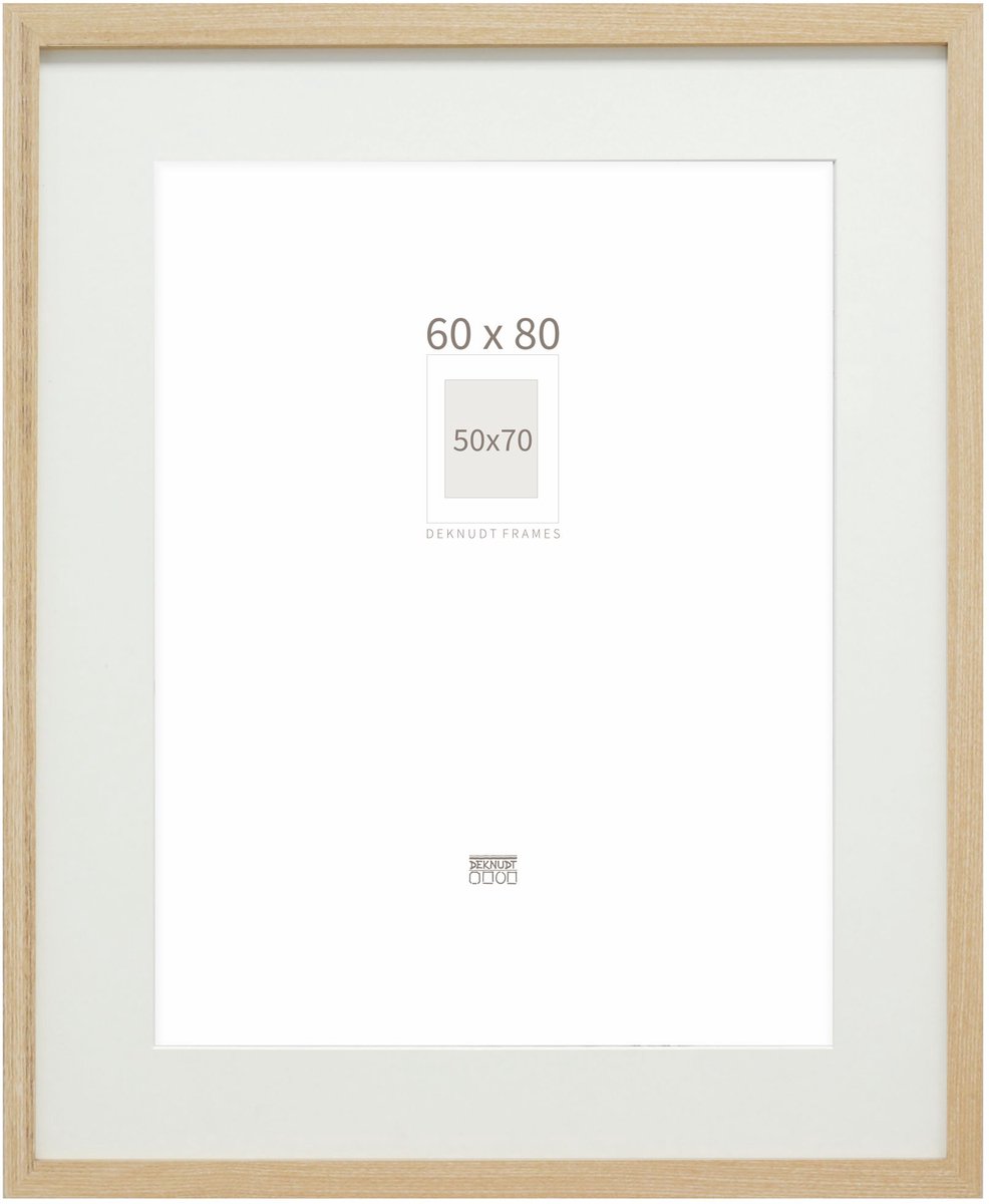 Deknudt Frames fotolijst - naturel - passe-partout - 50x70 / 60x80 cm