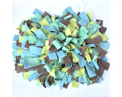 Snuffelkussen voor honden - maat M - Taupe, lichtblauw, mint, limegroen