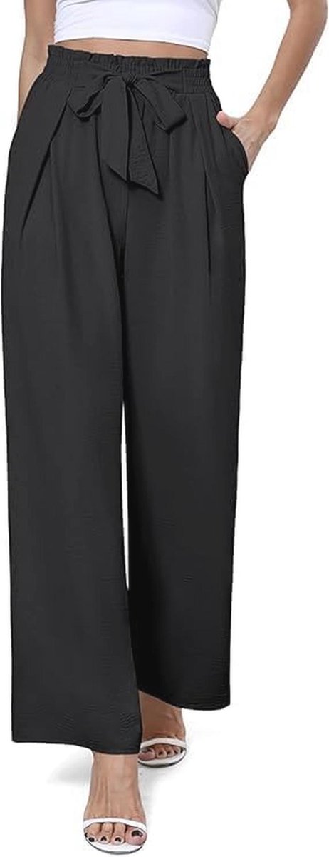 Damesbroek Casual Elegante Hoge Taille Met Brede Pijpen
