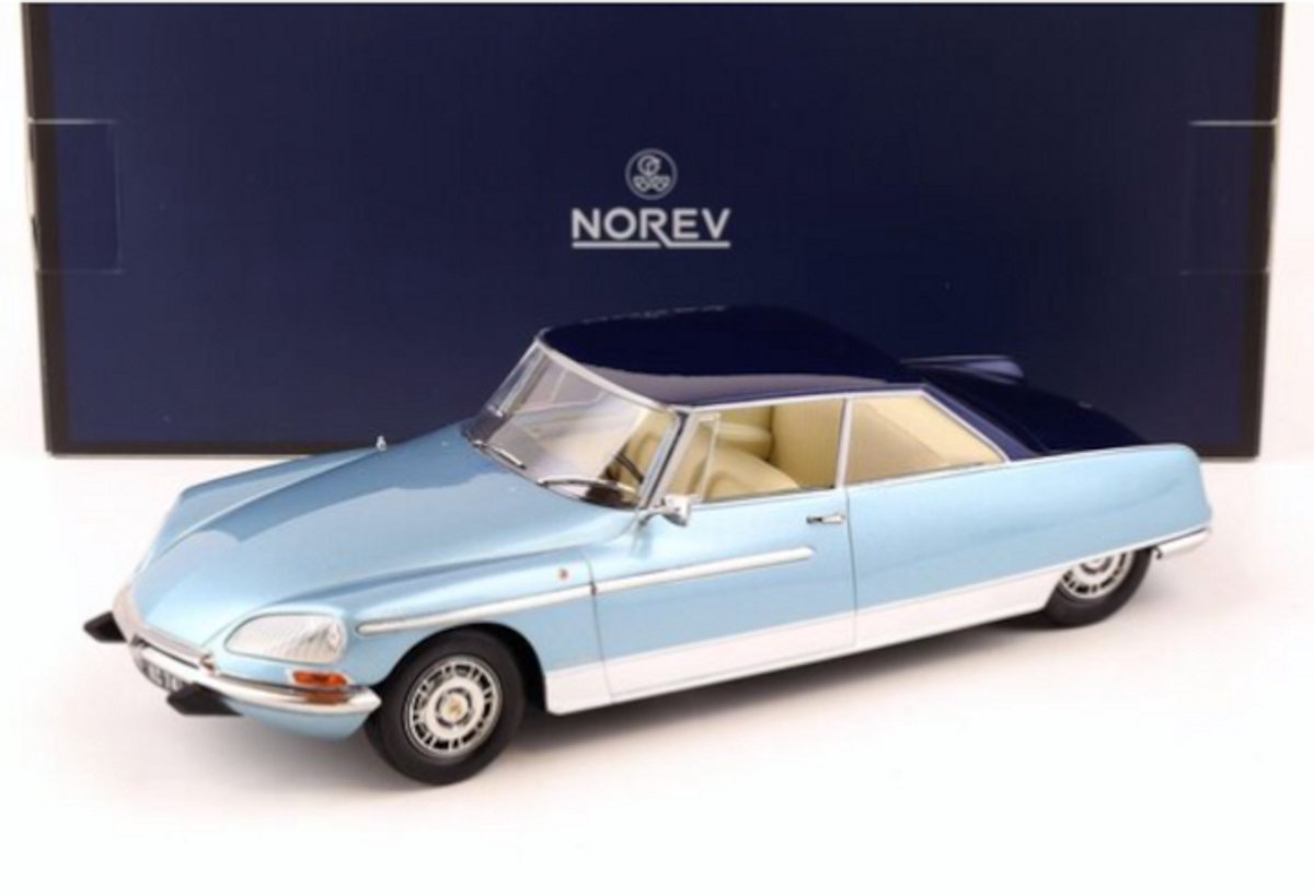 Citroen DS 21 Le Léman 1968 Licht & Donker Blauw Model 1/18 Norev