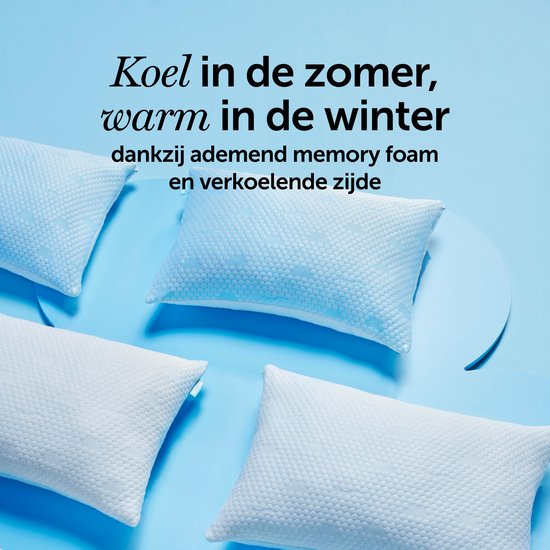 Cloudpillo Hoofdkussen - Original - Memory Foam 50x70 cm - Afstelbaar Design - Geschikt voor rug-, zij- en buikslapers - Traagschuim - Vermindert Nekklachten