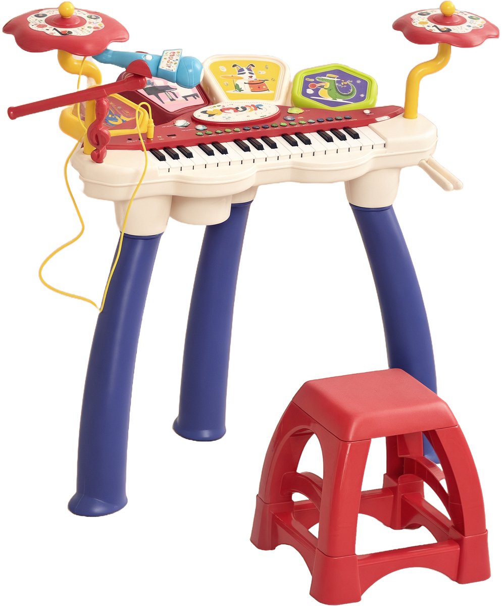 AIYAPLAY - Elektronische toetsenbordset voor kinderen - kunststof - 74x32,2x71cm - multicolor
