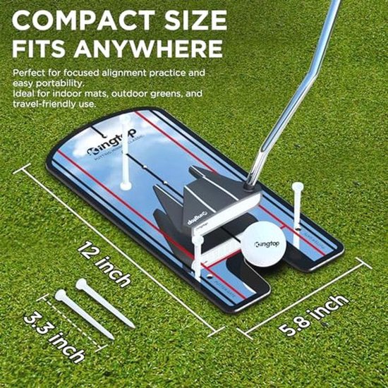 Golf Putting Alignment Spiegel met Putting Cup Combo - Draagbare Swing Training Hulpmiddelen en Oefening Trainer van GOLF — afbeelding 3