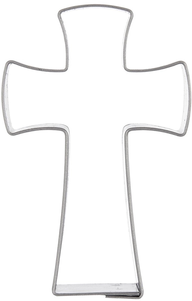 Koekjessnijder Edelstaal Kruis 6,4 cm - Vormen - Uitsteekvorm - Cookie - Cutter - Uitsteekvormpjes - Koekjes - Bakken