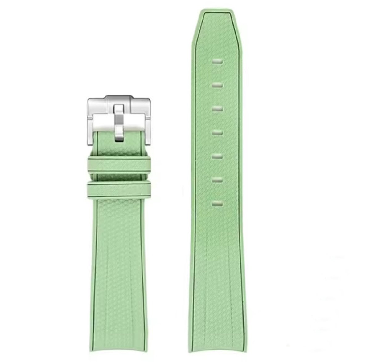 Actie4you® - Horlogeband Geschikt voor Omega MoonSwatch - Swatch - Rolex - SEIKO - Speedmaster - Rubberen horlogeband met perfecte pasvorm - 20mm - Licht Groen