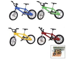 Mini fiets speelgoed set - 4 stuks vinger modellen voor interieurdecoratie