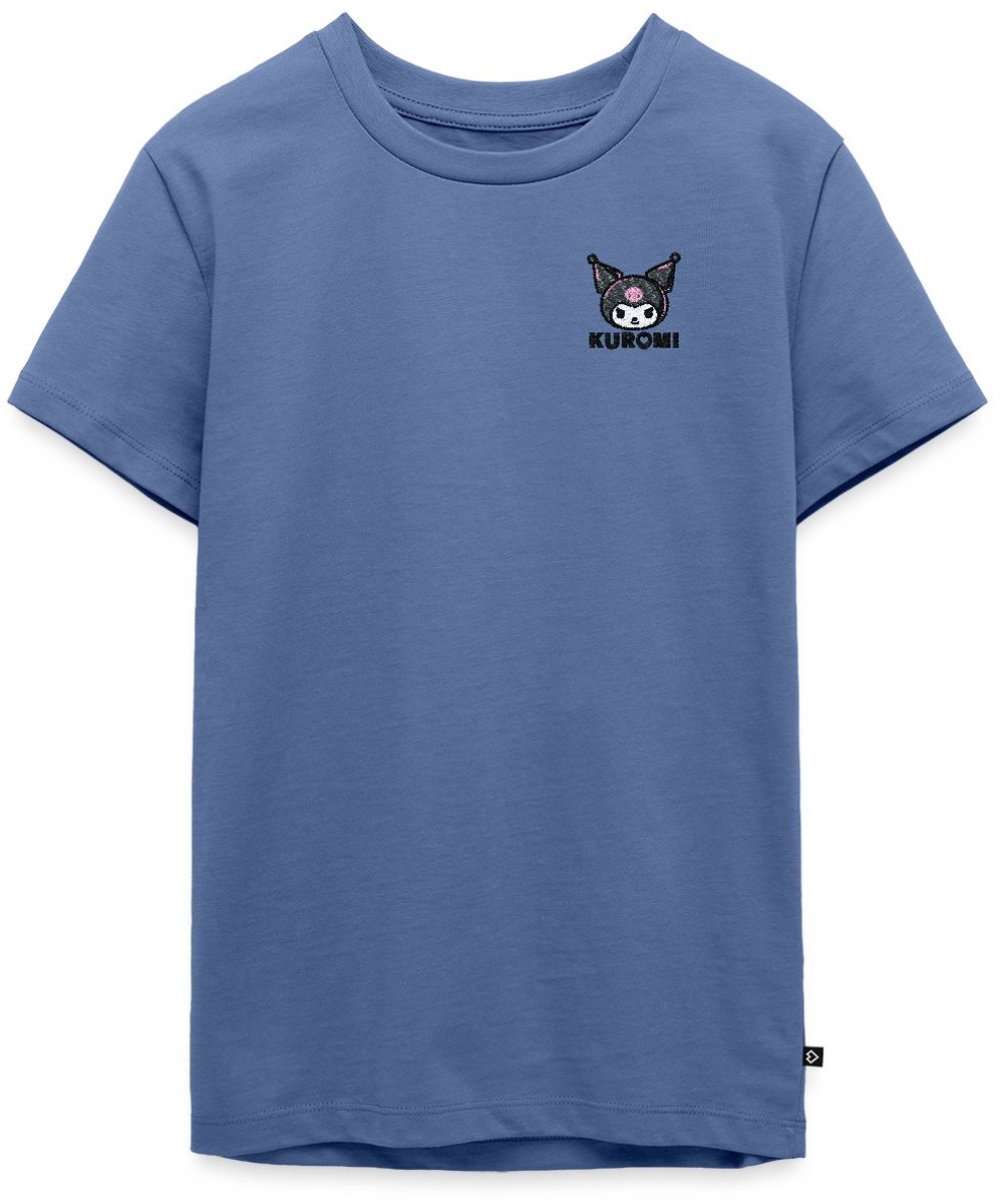 Kuromi Geborduurd Portret Premium T-Shirt Tiener