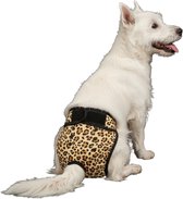 Sharon B Loopsheidbroekje hond - Luipaard - Maat M - Wasbaar - Taille: 28-33 cm - Bij incontinentie en loopsheid
