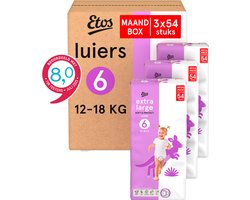 Etos Luiers - Maat 6 - 12 tot 18 kg - Maandbox - 162 stuks
