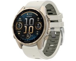 By Qubix - Geschikt voor Garmin bandje - 20mm Quickfit - Siliconen bandje - Zandgrijs - Geschikt voor Garmin Fenix 7s/6s/5s / Instinct 2s / Epix Pro Gen 2 (42mm)