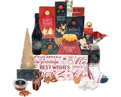 kerstpakket Christmas Time - Met Ledkerstboom en diverse lekkere kerstproducten