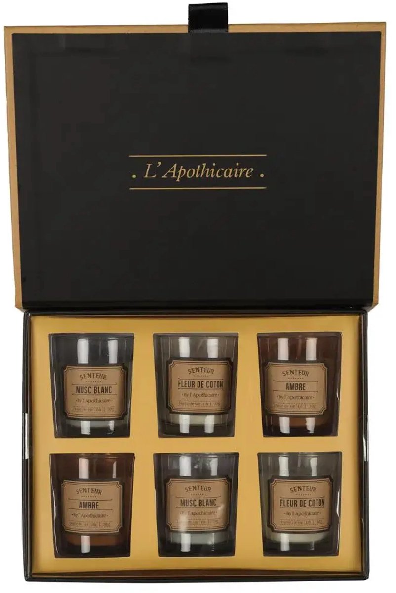 Luxe Geurkaarsen Geschenkset - 6 Kaarsen - Beige