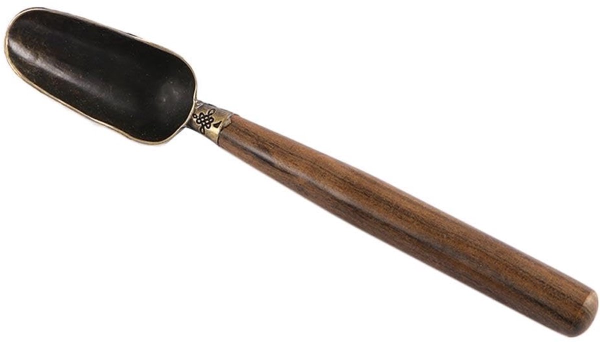 Vintage losse theeschep, metalen theeschep met houten handvat, multifunctionele koffieschep, theelepel, maatschep, lepel, huishoudelijk theegereedschap
