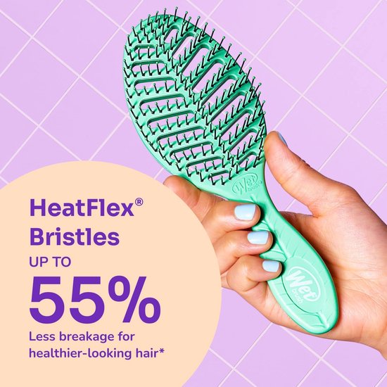 WetBrush Go Green Speed Dry – Green - Sneldrogende Groene Haarborstel – Met Duurzame, Ecovriendelijke Materialen – Vermindert Haarbreuk & Frizz – Geschikt Voor Nat & Droog Haar – Ultra Zachte IntelliFlex® Haren – Voor Elk Haartype – Vegan & Duurzaam