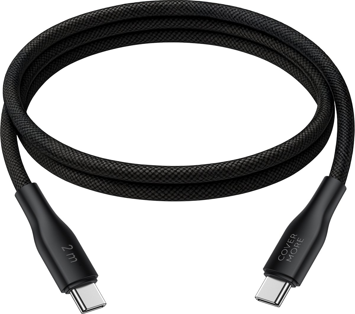 Usb C kabel - 2 meter - Snellader - Usb C naar usb C - Kabeltje voor carplay in auto - Quick charge en fast charging - Zwart