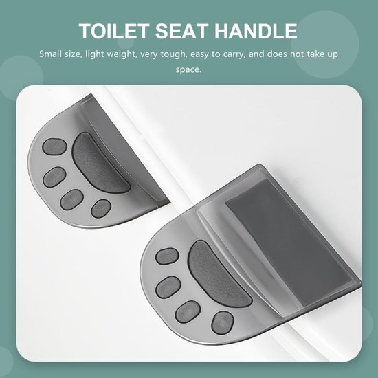 Poignée Adhésive Pour Lever L'Abattant De Toilettes - Améliore L'Hygiène, Facile à Installer