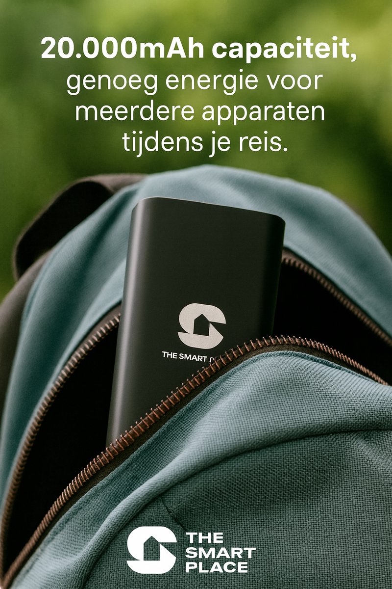The Smart Place® Laptop Powerbank 20.000 mAh – 100 W USB-C & USB-A – Snelladen & Draagbaar – Zwart - Universeel Noodpakket — cadeau in Gadgets - foto 5