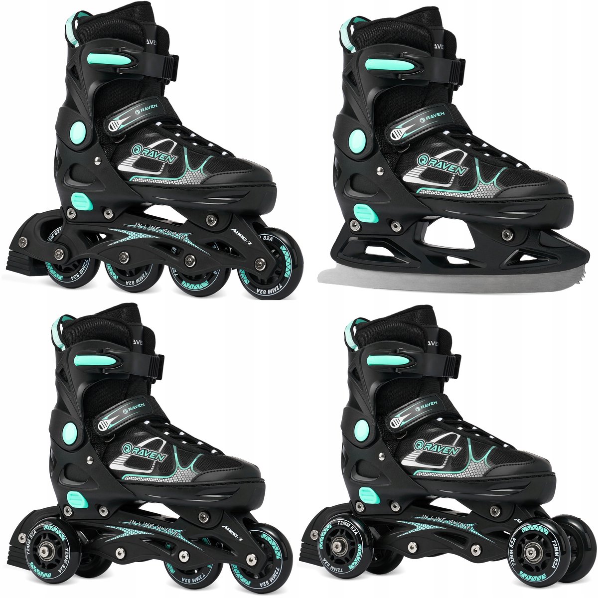 RAVEN Spirit 4-in-1 schaatsen/skeelers/schaatsen