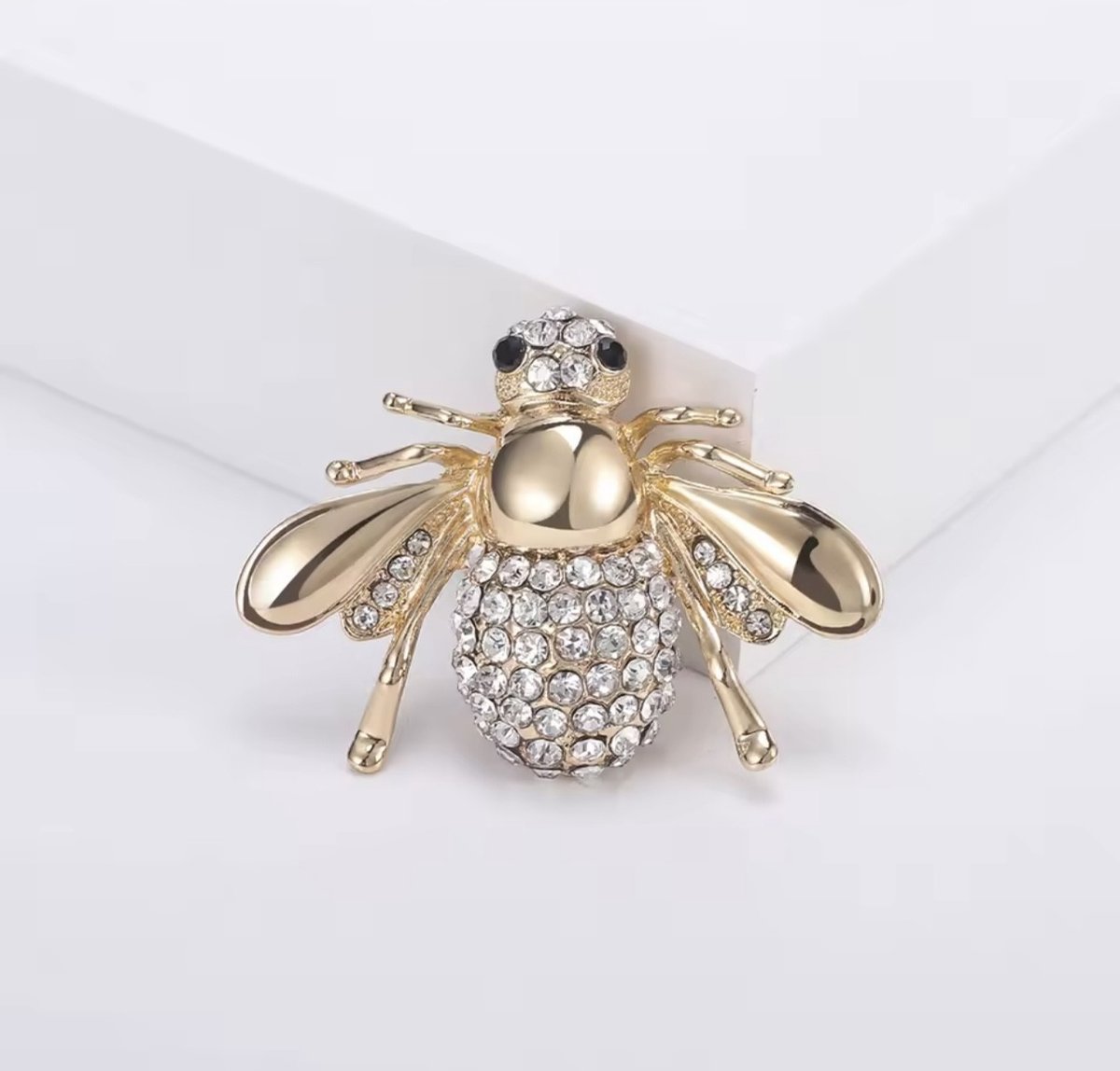 Borasi Bijen Broche | Zirkonia Stenen | Broches | Roestvrijstaal | Dames Sieraden | Dames Accessoires |