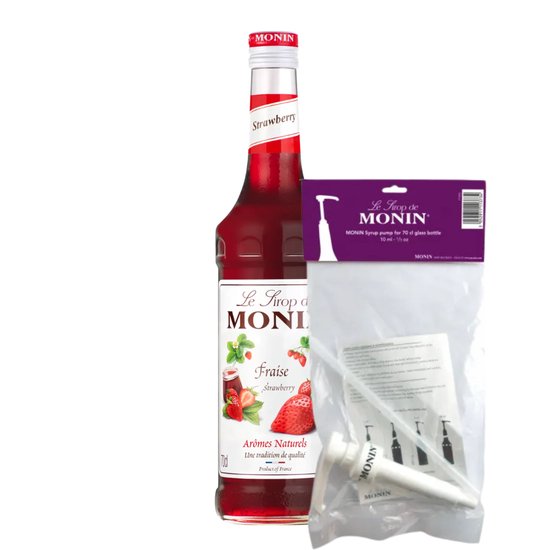 Monin Siroop Aardbei Fraise (70 cl) + pompje (10ml)