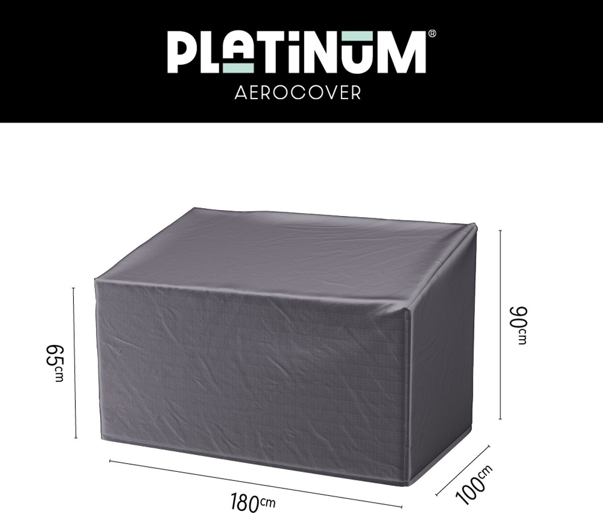 Platinum AeroCover - Loungebankhoes - 180x100xH65/90cm - Ademend - Waterproof - Hoge kleurechtheid Antraciet