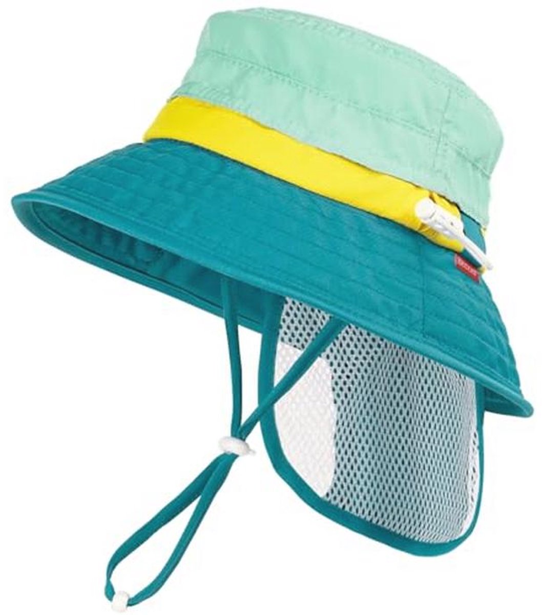 Babyzonnehoed UPF 50+ met Nekbescherming voor Kinderen - Zomer Strand en Zwemmuts