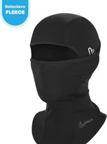 FOXLY® Balaclava met nekwarmer - Balaclava - Gezichtsmasker - Motormasker - Nekwarmer - Zwart - One size - Bril