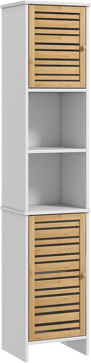 HOMCOM-Badkamerkast-MDF-35x30x170cm-Wit