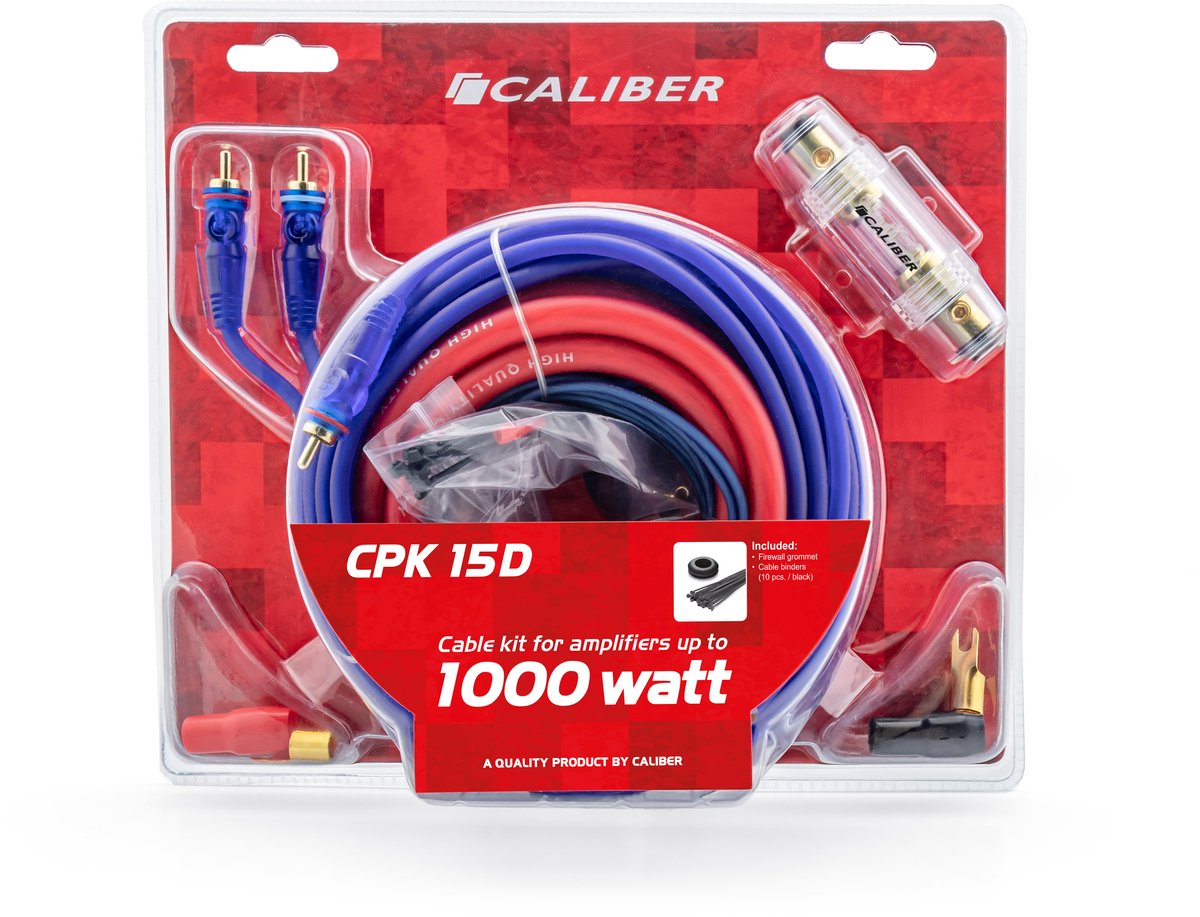 Caliber CPK15D - Kabelset 15mm - 1000 Watt