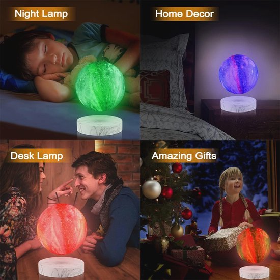 Zwevende maanlamp met 16 kleuren - Uniek nachtlampje voor thuis en kantoor van Vistefly — afbeelding 5