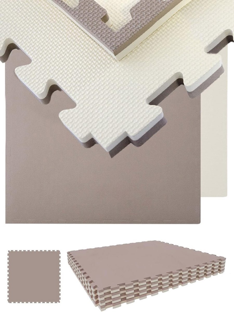 Extra Dikke Fitnessmat 2,5 cm - 4 Stuks van 90x90 cm - Trainingsmat voor Thuis en Buiten - Geluidsabsorberend en Antislip - Ideaal voor Yoga, Pilates, MMA en Kinderen