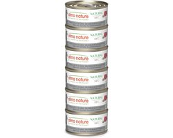 Almo Nature HFC Natural - Natvoer voor Volwassen Katten - Tonijn met Ansjovis - Human Grade, Glutenvrij - 70g, Pak van 6