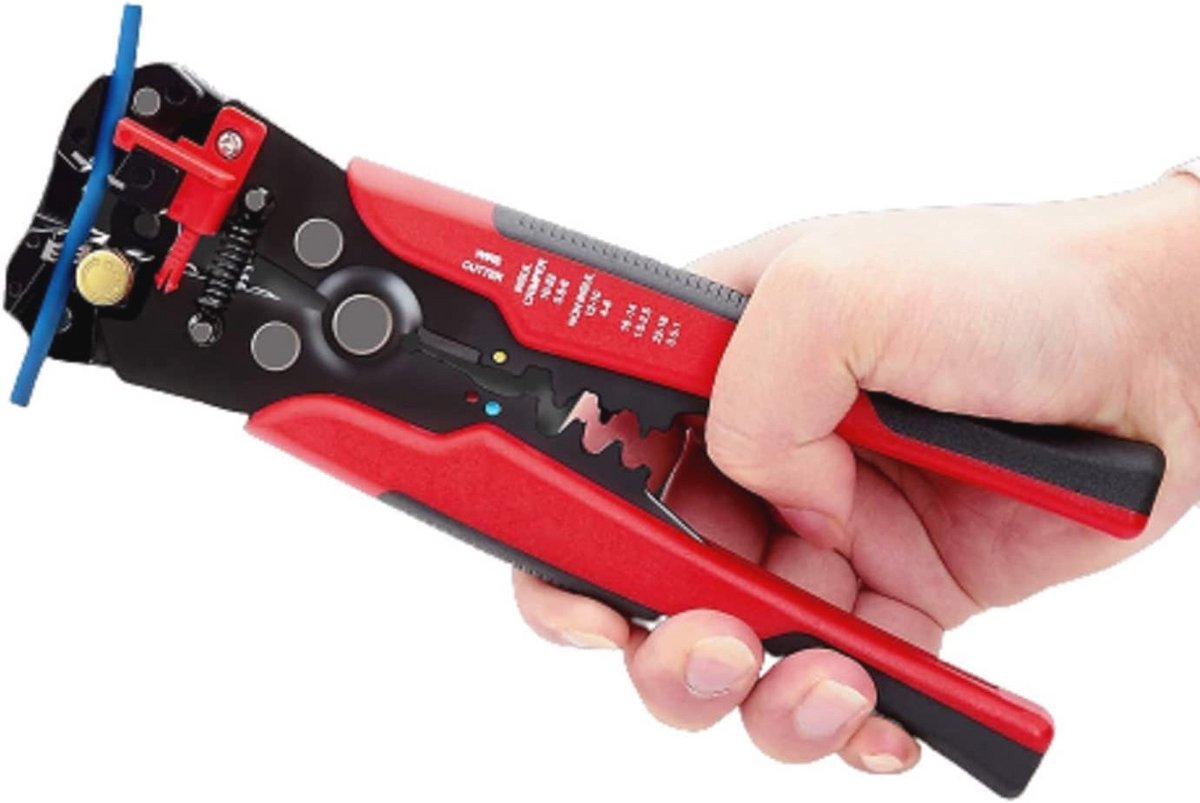 3-in-1 Automatische Striptang voor Kabels - Zelfregelende Krimptang en Snijgereedschap