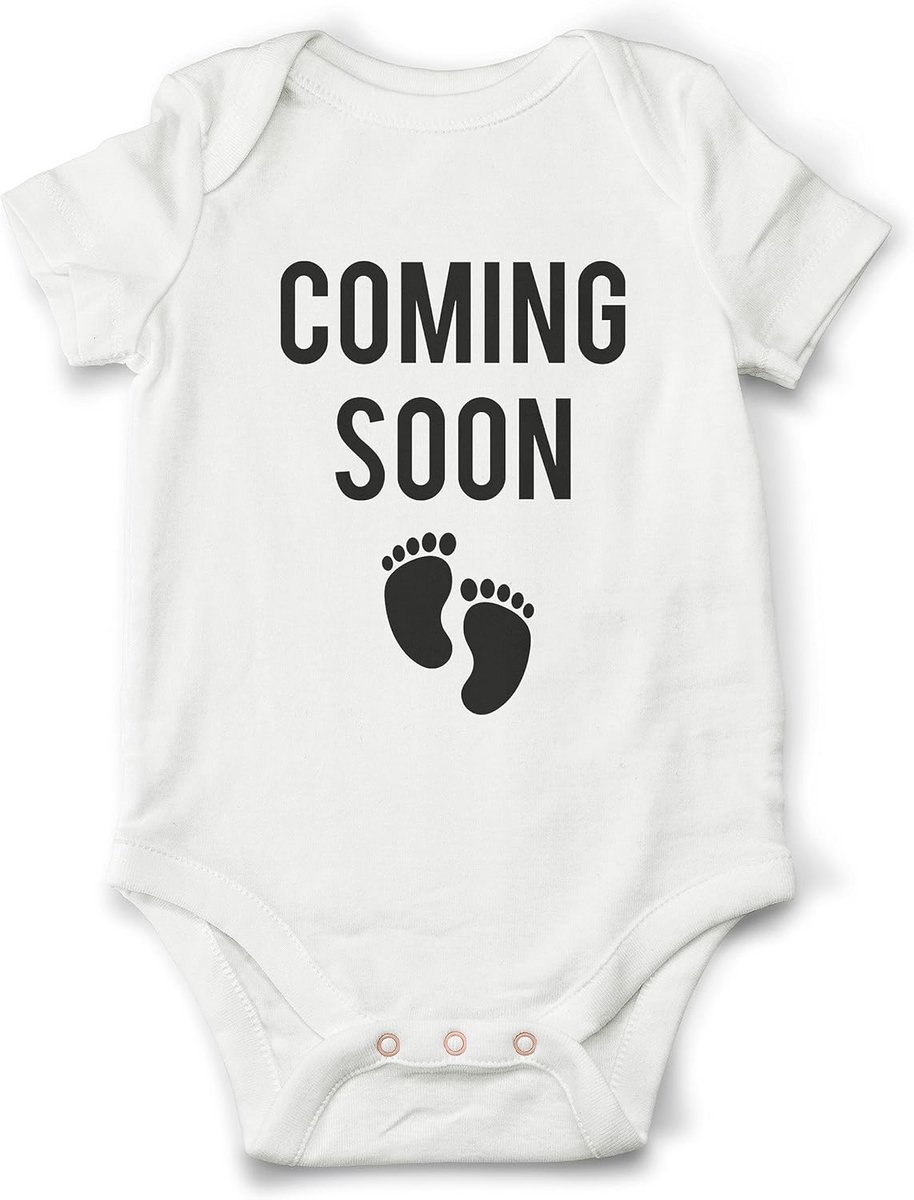 Zwangerschap Aankondiging Gift, Baby komt binnenkort onthullen voor grootouders, opa, oma, vader, echtgenoot, tante, oom familie wit, Wit, 0-3 Months