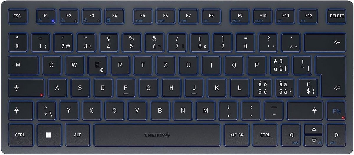 Compact Multi-apparaat Toetsenbord met Bluetooth en Zwitserse Lay-out