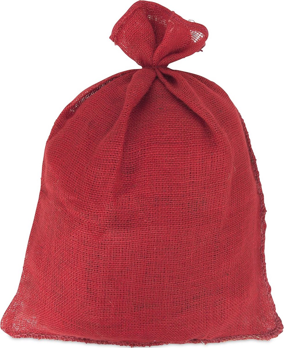 Decoratieve Jute Zak voor Plantenbescherming en Winterbescherming - 60 x 80 cm - Rood