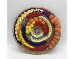 Maak 'T Zelf DIY Workshop Hobby Pakket Volwassenen - Weefraam Kleurenmix - Weven - Macrame - Creatief - Doe het zelf Cadeau - Cadeaupakket - Kerstcadeau - Workshop in een Doosje - Knutselpakket