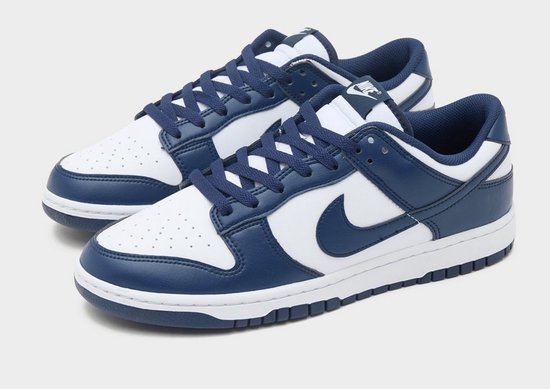 邦楽 NIKE DUNK LOW RETRO / Valerian blue Nike Dunk Low Retro Heren - Valerian Blue - Leren bovenwerk - Maat