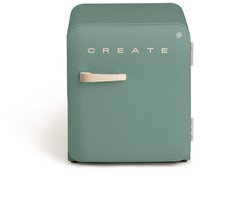 CREATE - Koelkast in retrostijl - Sage - Handvat Zand - FRIDGE RETRO 48L