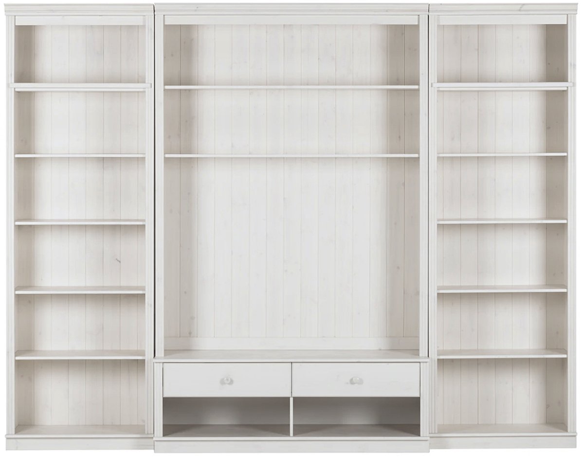 Notio Living Anita-Wandunit - 2 Boekenkasten 1-lowboard - Wit