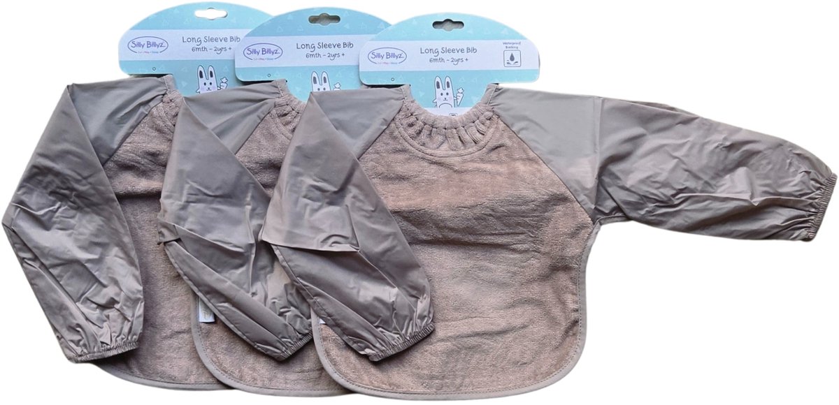 Silly Billyz Towel Lange Mouw Taupe per 3 stuks